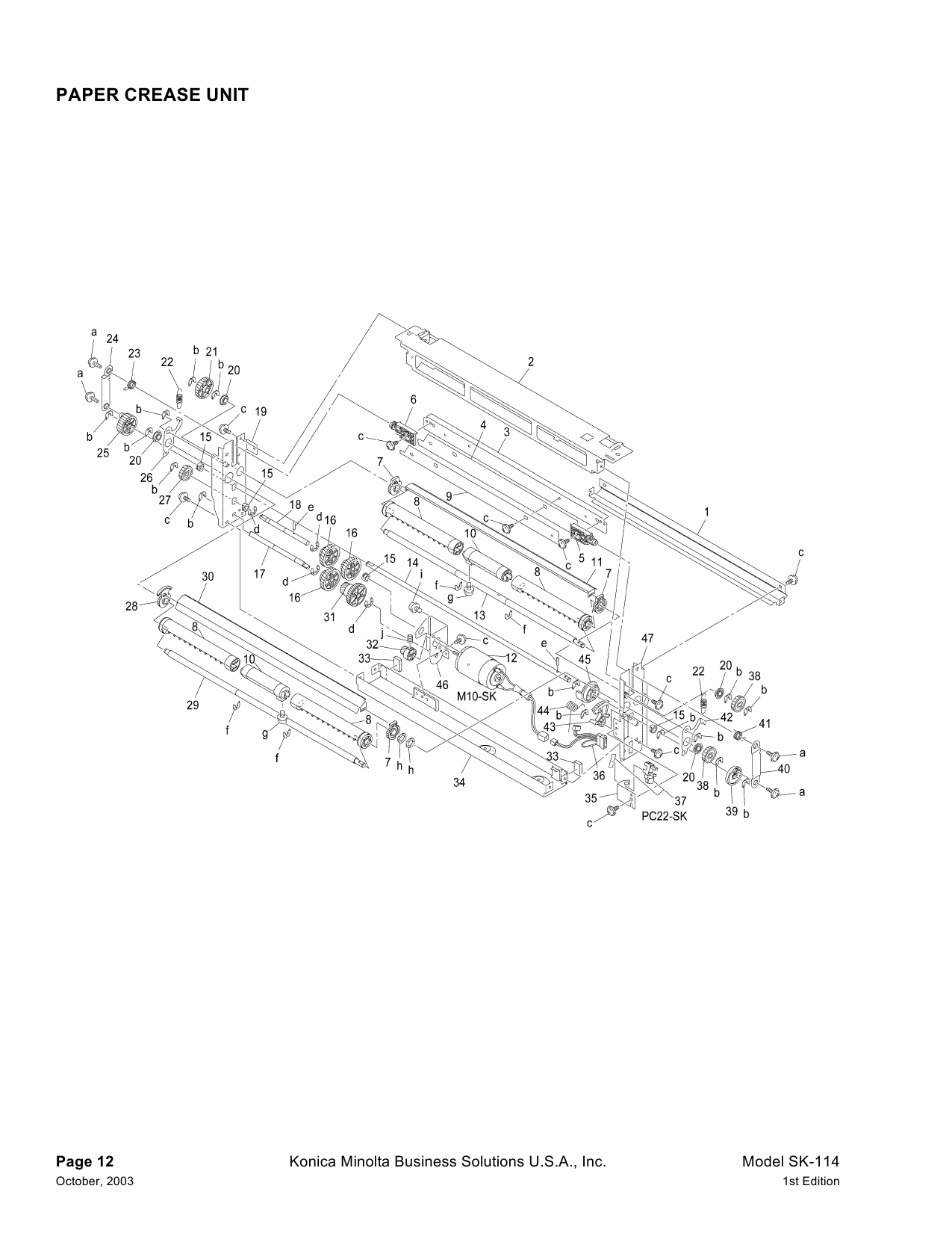 Konica-Minolta Options SK-114 4511 Parts Manual-3